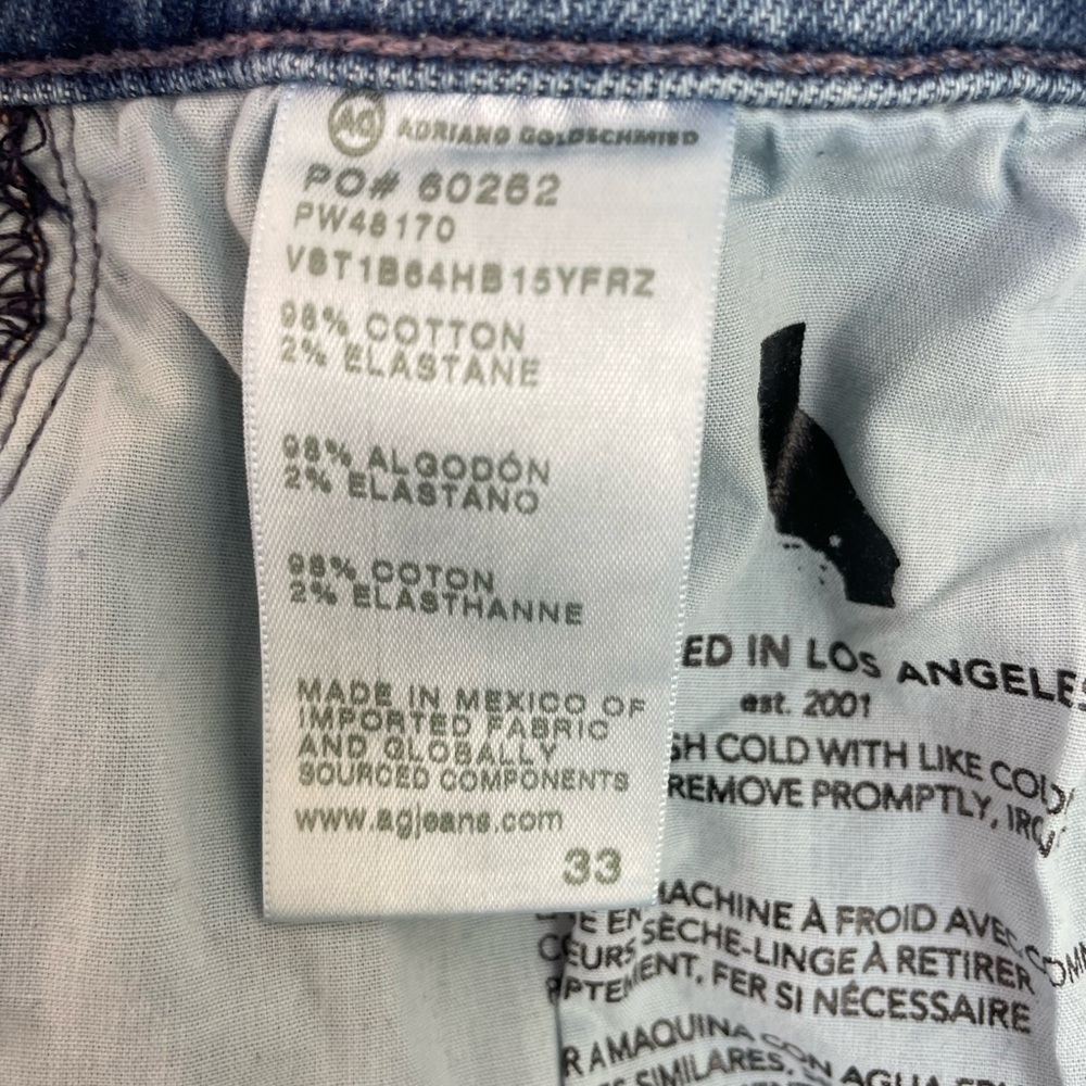 AG Adriano Goldschmied Ed Deven High Rise Wide Leg Jeans 33 - Picture 2 of 10
